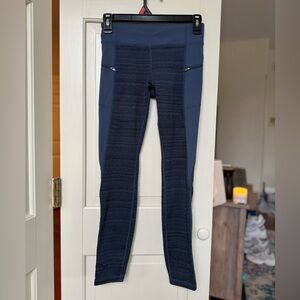 Athleta Girl leggings, blue/black, large/12